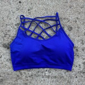 Zenana Outfitters Royal Blue Strappy Sports Bra